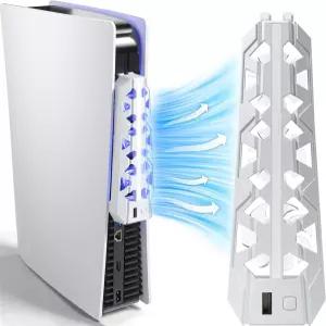 PS5 쿨링 팬 슬림/프로 모델 제외 USB3.0 고성능 쿨러 조용한 장착된 액세서리 에어 밸런스 블레이드 블루