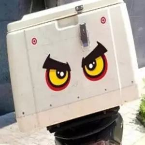 [제이큐]앵그리왕눈2 반사 자동차스티커 미니size 70x73mm 반사스티커 리플렉터
