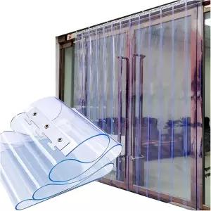 출입문용 상업용 PVC 스트립 커튼 - 공장 창고 및 슈퍼마켓용 내구성 강한 비닐 도어 스테인리스 스틸