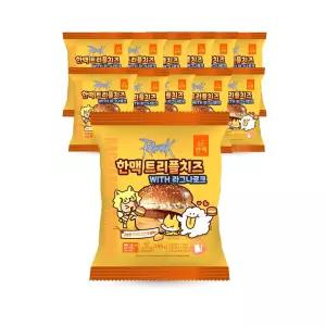 빠른배송 PC방햄버거 트리플치즈버거 한맥 PC방 아침 간편조리 햄버거15봉 한맥햄버거 수앤서D2