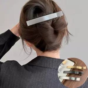 일자 메탈 대형 헤어 집게 핀 정리 왕 리본 공주 머리 러블리 클립
