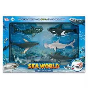 고래 상어 Sea World 풀백 아쿠아 피규어 6종 세트 바다 동물 모형