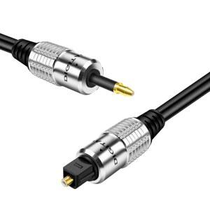 TNP 미니 토스링크 디지털 광 오디오 케이블 3피트 S/PDIF | 크롬캐스트 오디오 AV 리시버 및 컴퓨터용 수컷-수컷 광섬유 케이블