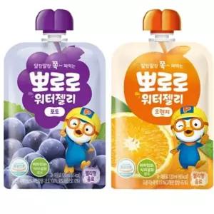 빠른 배송 뽀로로 워터젤리 120ml 포도 오렌지 각 10개 총 20개입 서치D1