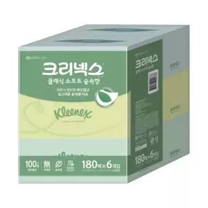 크리넥스 숲속향 곽티슈 화장지 180매 6갑입 180매