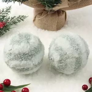그린 장식볼 2p 10cm 큐티폼폼이 트리 액세서리 크리스마스 악세사리 오너먼트 트리볼 소품 성탄절