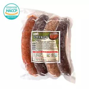 전통 토종 모듬순대 4색 620g 1박스 26개 맛자랑순대