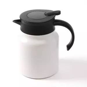 [제이큐]온도표시 티웨어 보온 900ml 주전자 화이트 보냉 포트