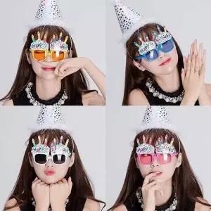 [제이큐]생일 컵케익 안경 파티 소품 기념일 축하 돌잔치 장식 패션소품