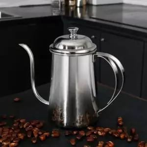 [제이큐]드립포트 스텐 주전자 커피포트 커피 스테인레스 700ml 핸드 드립 도