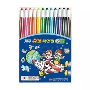 [제이큐]지구화학 글라스메이트 슈퍼색연필 12색 신학기 필수템