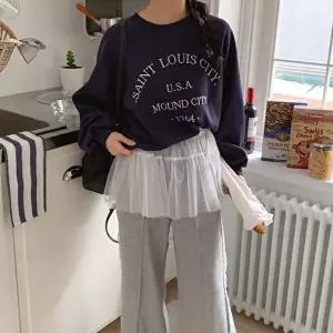 [옷자락]여자 러블리 망사 레이스 도트 레이어드 미니 스커트