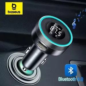 Baseus FM 송신기 변조기 자동차 무선 블루투스 5.0 USB 고속 충전기 자동 Aux 라디오 Mp3 플레이어 음악