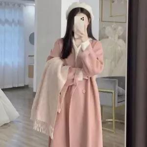 5컬러 데일리룩 여성가죽코트 여자롱코트 여친룩 여성코트 여유핏 롱코트