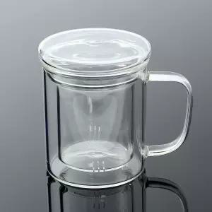 차향 내열 유리 찻잔 티머그 티컵 차우리기 350ml