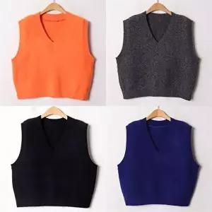 [셀러허브 패션]위쉬몰 EB 오렌지크롭브이넥조끼(B526H011) 빅사이즈 (6318366A)