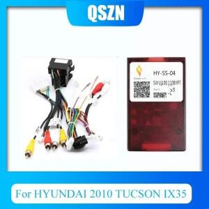 현대 2010 TUCSON IX35 16Pin 전원 배선 하네스 케이블 안드로이드 자동차 라디오 용 QSZN Canbus 박스 어