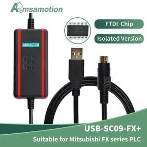 FTDI 칩 케이블 USB-SC09-FX 미쓰비시 FX1N 2N 1S 3U 시리즈 PLC 프로그래밍 데이터 다운로드용 호환 제품