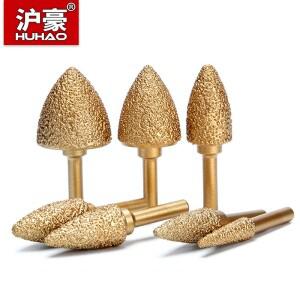 HUHAO 6mm 생크 다이아몬드 그라인딩 볼 헤드 롱 로터리 파일 철강 버 폴리쉬 비트 (석재 전자 공구용)