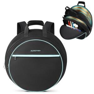 AUROTIER 22인치 심벌 백, 두꺼운 패딩 및 액세서리를 방수 손잡이 위한 있는 칸막이가 휴대 백팩과 드럼 케이스,
