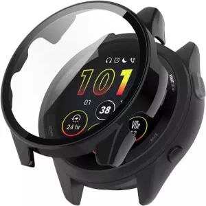AWADUO 스마트워치 전면 커버 PC 보호 케이스 강화유리 스크린 필름 포함 Garmin Forerunner 265용