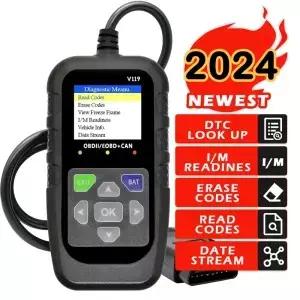 자동차 obd2 스캐너 진단 도구 코드 리더 전압 테스터 엔진 오류 충전 v119