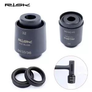 RISK 자전거 포크 씰 드라이버 툴 키트 FOX 32/34/35/36mm 파이프 직경용 듀얼 헤드 서스펜션