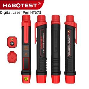 HABOTEST 휴대용 디지털 레이저 펜 HT673 비접촉 속도 테스터 정확도 0.05% 정밀 기계 스핀들 RPM 측정 도