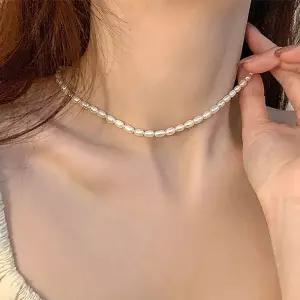 데일리 패션 진주 초커목걸이