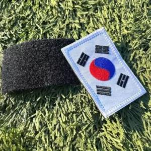 태극기 자수 패치 찍찍이이 와펜 가방