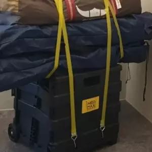 자전거 짐 고정 납작 고무 끈 카트 고리형 짐바 노랑 1.5m 고리줄 줄 로프