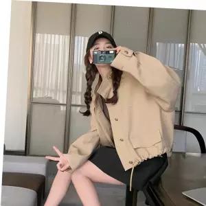 로브런 여성 숏점퍼 크롭자켓 루즈핏 블루종 아우터