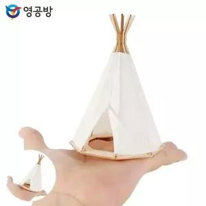 [제이큐]모형만들기 나무판모형만들기 미니 세계의집 인디언 집 티피