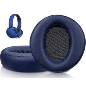 소니 MDR-XB950용 SOULWIT 전문 이어패드 쿠션 교체용 XB950BT XB950B1 XB950N1 XB950AP 오버이어 헤드폰 부드러운 프로틴 가죽 이어패드 노이즈 솔레이션 메모리 폼 - 블루
