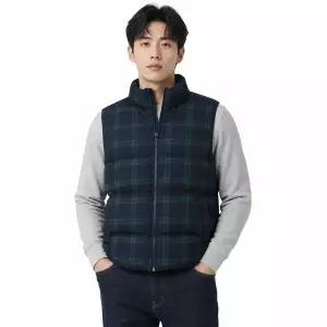 [리미드] 남성 한겨울 체크 웜업 패딩 조끼 2A-VEP-CHECK