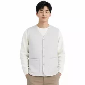 [리미드] 남성 국내제작 경량 양털 누빔 조끼 5C-VEW-Q046