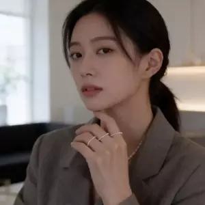 진주 반지 레이어드 실반지 여성 비즈반지 액세서리 손가락 포인트 장신구 비즈링