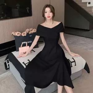 원숄더 이브닝 드레스 A라인 여성 원피스 피로연