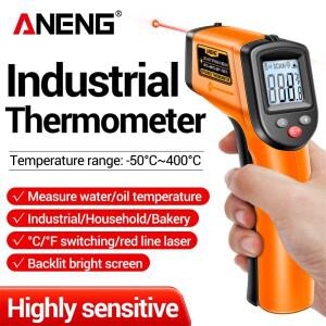 ANENG TH201 적외선 온도계 건 디지털 -50~400 ℃ 비접촉식 레이저 IR 고온계 산업용 테스터 도구