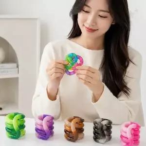 온도 감응 트위스트 피젯링 손장난감 스트레스 해소 집중력 향상 키덜트 완구