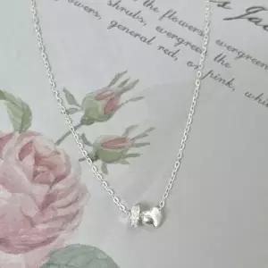 [하프클럽/시크빈]MINI HEART CUBIC SILVER 925 necklace 미니하트볼 큐빅링 모던 데일리 실버 목걸이