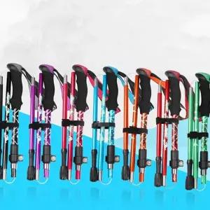 접이식 스틱 초경량 휴대용 아웃도어 등산용 용지 지팡이 알루미늄 트레킹 5단 산책용