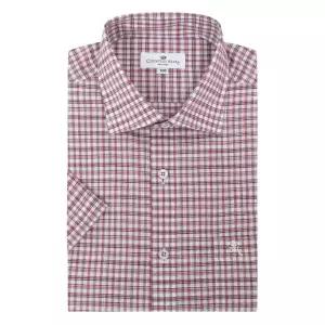 [롯데백화점]카운테스마라 면혼방 체크 일반핏 반소매 셔츠CDCZ2C6405R0