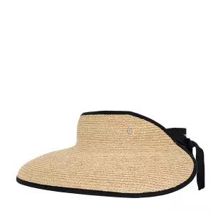[헬렌카민스키] 26SS 내추럴 미드나잇 마이 라피아 썬 바이저햇 HAT50315 NATURAL MIDNIGHT