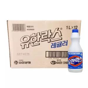 유한락스 레귤러 1l 한박스 락스 살균 소독