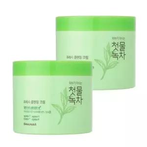 과일나라 첫물녹차 프레시 클렌징크림 300ml 2개