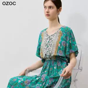 [오조크(OZOC) 썸머 맥시롱 레이온 원피스 (택가격: 199000원)
