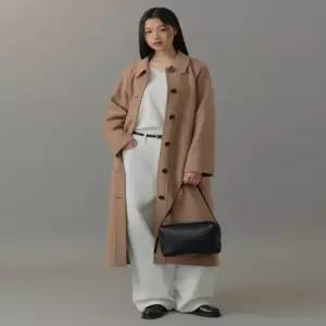 무신사 스탠다드 우먼 MUSINSASTANDARDWOMAN 우먼즈 캐시미어 블렌드 핸드메이드 발마칸 로브 코트 카멜