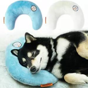롭미오와 고양이 베개 강아지 작은 개와 위한 클램 릴 수면 개선 반려동물 목 깊은 잠 푹신하고 진정