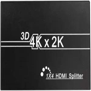 Wiistar HDMI 스플리터 1입력 4출력 4K@30Hz 1x4 (Xbox PS4 블루레이 플레이어용)